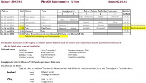 U14-Spieltermine
