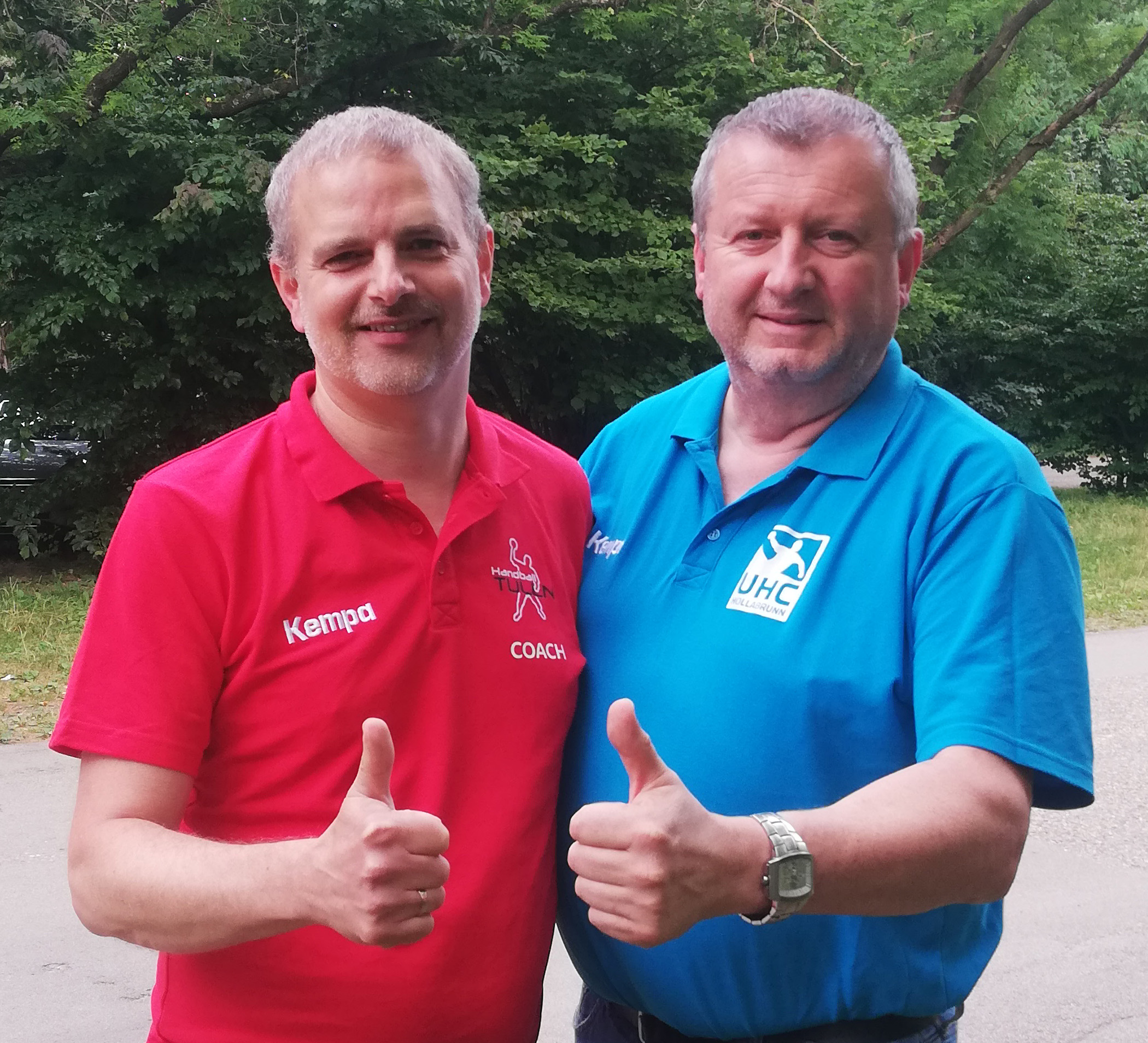 Die Masterminds der neuen Spielgemeinschaft Hollabrunn/Tulln Günther Grossberger und Gerhard Gedinger freuen sich auf eine erfolgreiche Zusammenarbeit!!