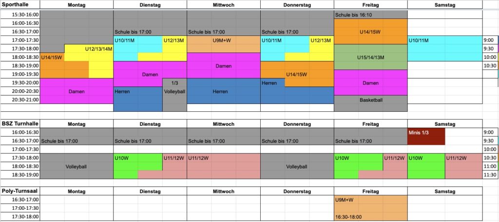Trainingsplan 2022/23